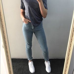 High Waisted blue denim jeans